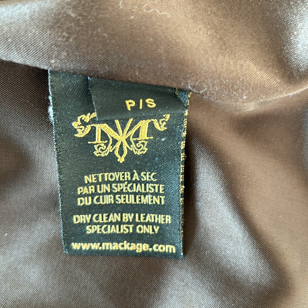 Mackage Women's Double-Breasted Chocolate Brown Wool Coat with Belt - Picture 6 of 8